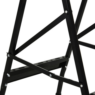 DURHAND 4-in-1 Work Bench Adjustable Saw Horse Clamp Table Foldable Black - 8