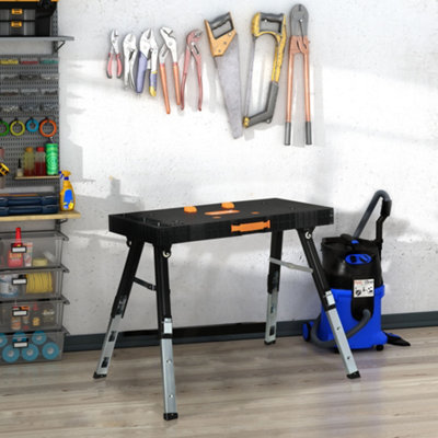 Folding deals sawhorse workbench