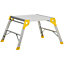 DURHAND Aluminium Work Platforms, Folding Hop up Platform with Safety Lock, 960x710x500mm, 150Kg Capacity