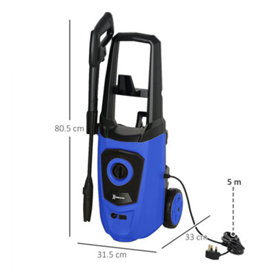 DURHAND High-Performance Power Washer 1800W, 150 Bar, 510 L/h, Blue