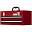 DURHAND Lockable 2 Drawer Tool Chest with Ball Bearing Slide Drawers Red