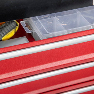 DURHAND Lockable 4 Drawer Tool Chest w/ Ball Bearing Slide Drawer 51cmx22cmx40cm - 9