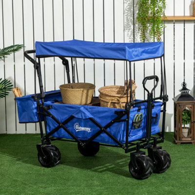 Stroller wagon hot sale with canopy