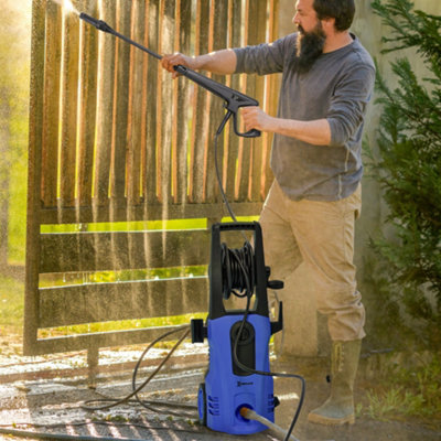 DURHAND Portable Power Washer 1800W, 150 Bar, 510 L/h for Garden, Car, Blue