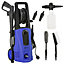 DURHAND Portable Power Washer 1800W, 150 Bar, 510 L/h for Garden, Car, Blue
