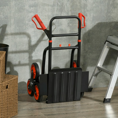 DURHAND 6-Wheels Climbing Stairs Trolley Hand Truck Foldable Steel Load Cart | The Home Depot Canada