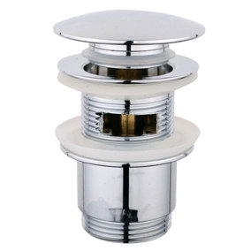 DURO Chrome Plated Slotted Click-Clack Waste Plug Basin Sink Drain Overflow