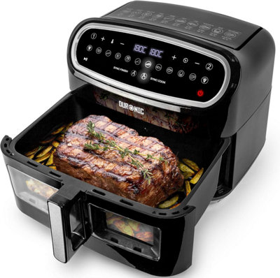 Duronic AF14 BK Large Air Fryer Single 10L Drawer with Visual Window ...
