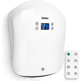 Duronic BFH21 Bathroom Heater, Wall Mounted, Downflow Heat, Adjustable Power 1000-2000W, Programmable Modes (white)