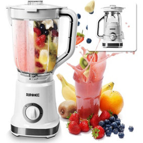 Duronic BL5 Countertop 1.8 Litre Blender with BPA-Free Jug, 500W 3 Speed Settings for Making Smoothies and Shakes - white