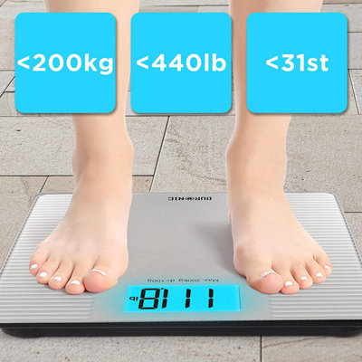 Duronic BS204 Digital Bathroom Body Scales Backlit Display 200kg