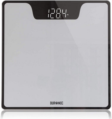 Duronic BS303 Digital Bathroom Body Scales, LCD Display, 180kg, Step-On  Activation, Measures in Kilograms/Pounds/Stones - silver