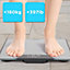 Duronic BS303 Digital Bathroom Body Scales, LCD Display, 180kg, Step-On Activation, Measures in Kilograms/Pounds/Stones - silver