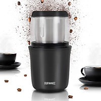 Duronic CG250 Electric Coffee Grinder with 75g Stainless-Steel Cup, Powerful Grinding Mill For Coffee Beans, 250W - black