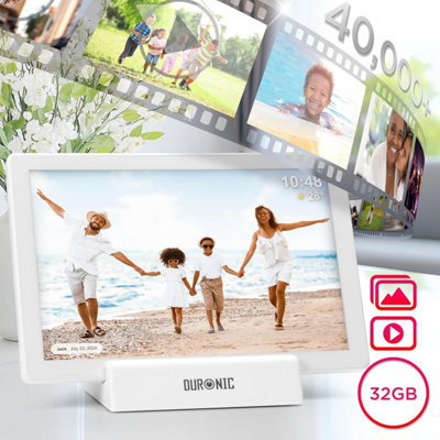 Duronic Digital Photo Frame PF1D WE Smart Touchscreen Digital Picture ...