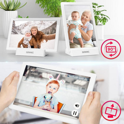 Duronic Digital Photo Frame PF1D WE Smart Touchscreen Digital Picture ...