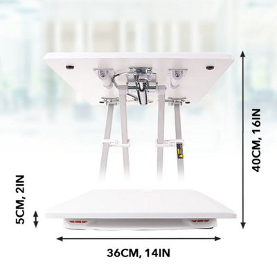 Duronic DM05D11 WE Sit-Stand Desk Workstation, Desk Convertor, Manually Height Adjustable 5-40cm, 74x43cm Platform - white