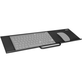 Duronic DM0K1 Keyboard Platform, Attachable Drawer for Keyboard and Mouse, Attaches to Duronic Desk Mounts - 69x22cm - black