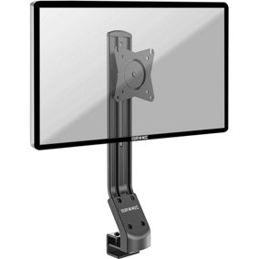 Duronic DM12X1 1-Screen Monitor Arm with Desk Clamp and VESA Bracket, Adjustable Height Tilt Swivel Rotation - 17-27 - black