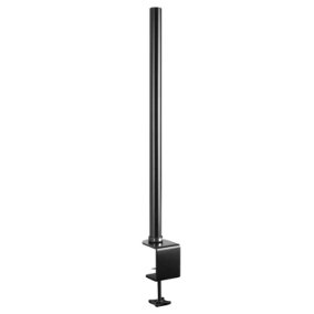 Duronic DM15 DM25 DM35 60cm Monitor Stand Pole, Compatible with Duronic Monitor Desk Mounts, 32mm Diameter, Clamp Included - Black