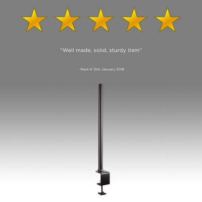 Duronic DM45 100cm Pole | Compatible with All Duronic Monitor Desk Mount  Arms | Black | Steel | Extra Extra Long | 39 inch Length | 1.2 Diameter 