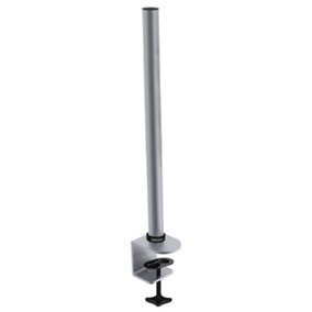 Duronic DM15 DM25 DM35 60cm Monitor Stand Pole, Compatible with Duronic Monitor Desk Mounts, 32mm Diameter, Clamp Included -Silver