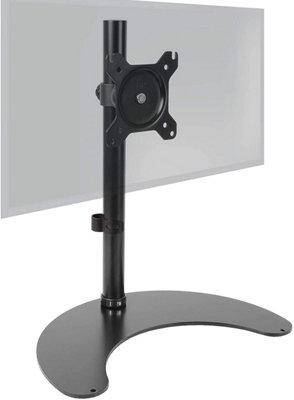 Duronic DM15D1 1-Screen Monitor Freestanding Arm with VESA Bracket, Adjustable Height Tilt Swivel Rotation - 13-32 - black