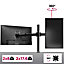 Duronic DM252 /BK 2-Screen Monitor Arm with Desk Clamp and VESA Brackets, Adjustable Height Tilt Swivel Rotation - 13-27 - black