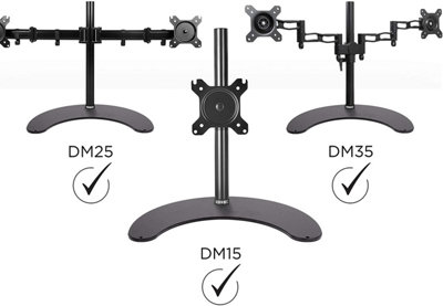 Duronic DM25D Stand Base for Desk Mount, Alternative Mounting Solution for Duronic DM15 DM25 DM35 DM453 Poles