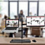 Duronic DM25L1X1 2-Screen Monitor Laptop Stand Arm with Desk Clamp, VESA Brackets, Adjustable Height Tilt Swivel - 13-27 - black