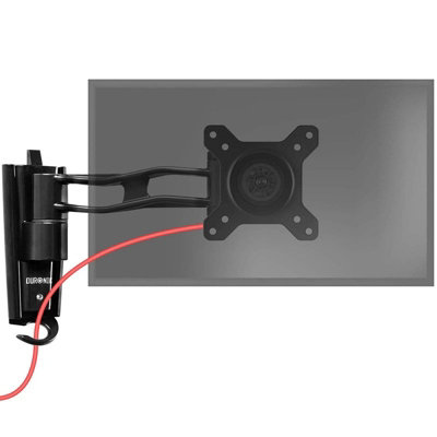 Duronic DM35W1X2 1-Screen Monitor Arm, Wall Mount with VESA Bracket, Adjustable Height Tilt Swivel - 8kg - 13-27 - black Price Comparisons | Compare The Build