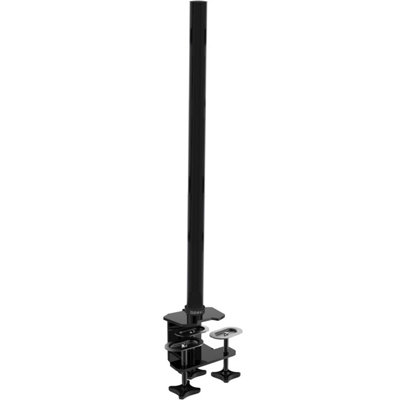 Duronic DM453 100cm Monitor Stand Pole, Compatible with Duronic Desk Mounts, 32mm Diameter, Extra-Wide Clamp Included - Black