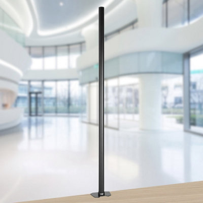 Duronic DM453 100cm Monitor Stand Pole, Compatible with Duronic Desk Mounts, 32mm Diameter, Extra-Wide Clamp Included - Black
