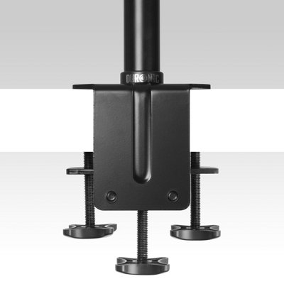 Duronic DM453 100cm Monitor Stand Pole, Compatible with Duronic Desk Mounts, 32mm Diameter, Extra-Wide Clamp Included - Black