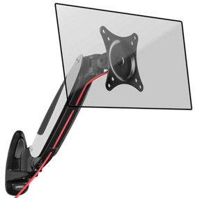 Duronic DM65W1X1 1-Screen Monitor and Laptop Arm with Full Range Movement, Desk Clamp and VESA Brackets - 8kg - 15-27 - black