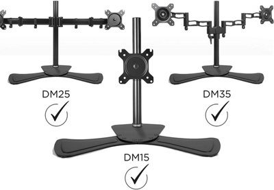 Duronic DM75 Stand Base for Desk Mount, Alternative Mounting Solution for Duronic DM15 DM25 DM35 DM453 Poles