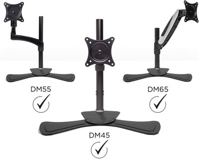 Duronic DM75 Stand Base for Desk Mount, Alternative Mounting Solution for Duronic DM15 DM25 DM35 DM453 Poles