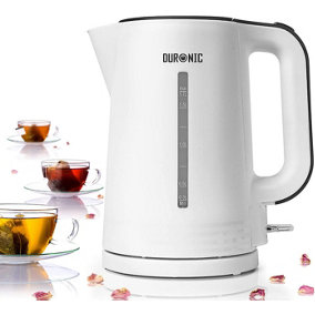 Duronic EK17 /WE 1.7L Kettle, 1.7 Litre Capacity, Classic Design with Fast Boil and Boil-Dry Protection, 2200W - white