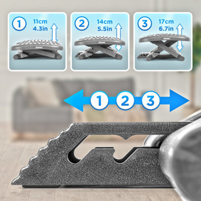 Duronic Ergonomic Footrest FT03 with Adjustable Tilt Textured Surface ...