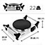 Duronic HP1SS Single Hot Plate 1500W, Electric Single Hob Cooker with Handles, Ideal For Table Top Cooking - silver