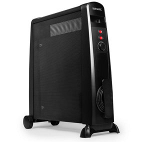 Duronic HV101 BK Electric Heater with Mica Panels, 2.5kW Power, Radiant and Convection Heat Output, 3 Heat Settings (black)