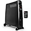 Duronic HV102 BK Electric Heater with Mica Panels, 2.5kW Power, Digital Display, Remote Control, 3 Heat Settings (black)