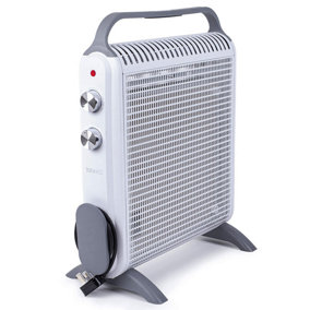 Duronic HV180 Electric Heater with Mica Panels, 1.8kW Power, Radiant and Convection Heat Output, 2 Heat Settings (white)