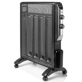 Duronic HV220 BK Electric Heater with Mica Panels, 2kW Power, Radiant and Convection Heat Output, 2 Heat Settings (black)