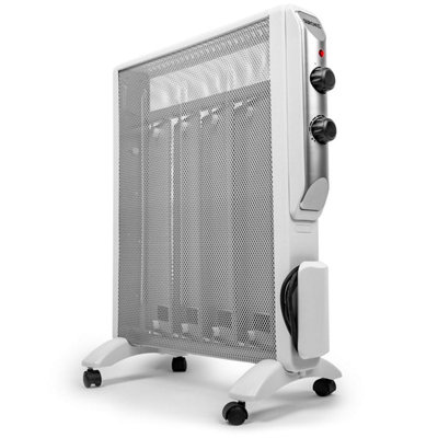 Duronic HV220 WE Electric Heater with Mica Panels, 2kW Power, Radiant and Convection Heat Output, 2 Heat Settings (white)