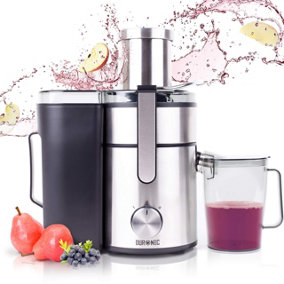 Duronic JE10 1000W Centrifugal Juicer, 2 Speed, Electric Juice Extractor, Juices Whole Fruit, BPA-Free, 1L Jug - Stainless-Steel