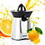 Duronic JE6 SR 100W Electric Citrus Juicer, Juices Oranges Lemons Grapefruit, BPA-Free Juice Extractor, 600ml Jug - silver
