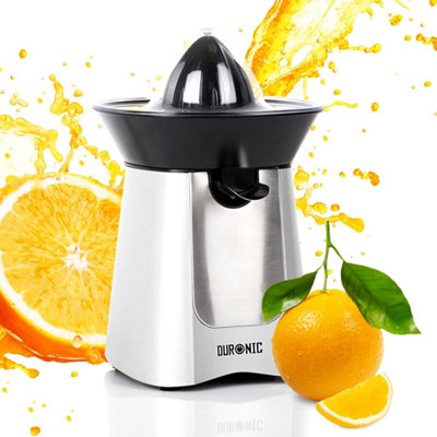 Duronic JE6 SR 100W Electric Citrus Juicer, Juices Oranges Lemons Grapefruit, BPA-Free Juice Extractor, 600ml Jug - silver