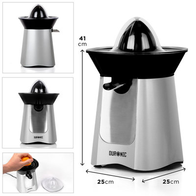 Duronic JE6 SR 100W Electric Citrus Juicer, Juices Oranges Lemons
