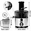 Duronic JE7C 800W Centrifugal Juicer, 2 Speed, Electric Juice Extractor, Juices Whole Fruit, BPA-Free, 1L Jug - Stainless-Steel